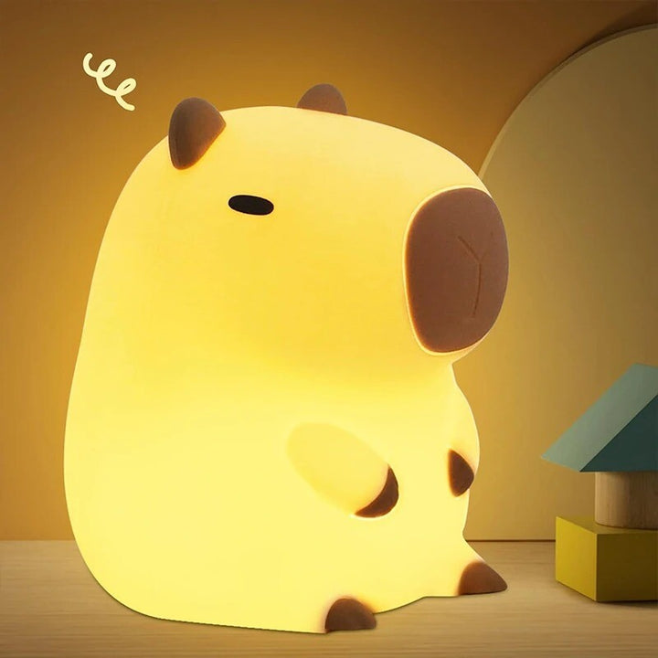 Capybara Night Light – Cute Silicone Touch Lamp for Kids Room | USB Rechargeable