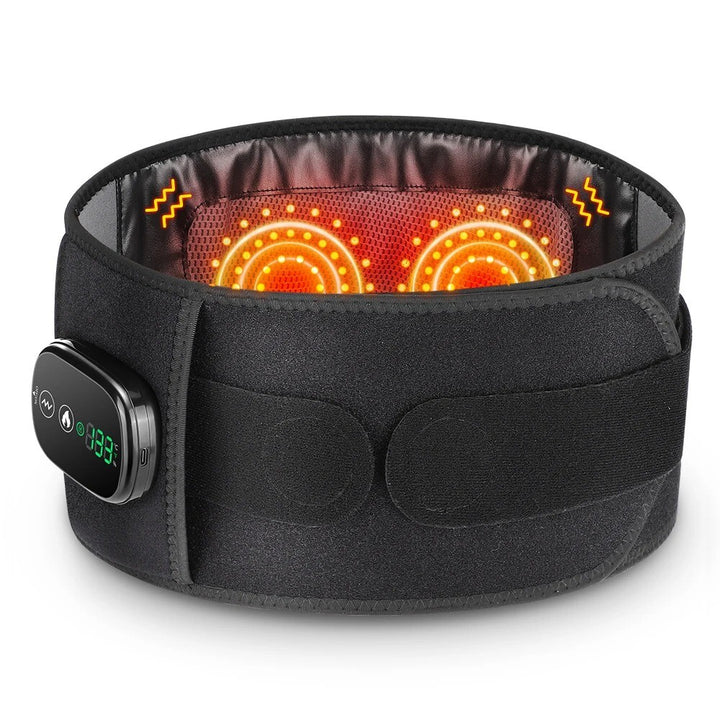 Heating Vibration Massage Belt – Red Light Therapy Lumbar Support | Adjustable