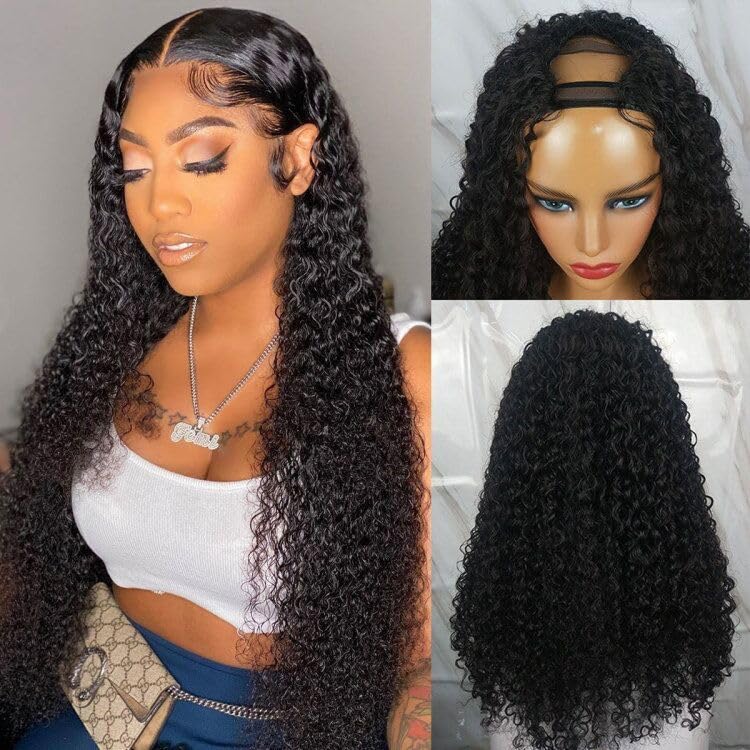 Curly Long Hair Wig – 26" Voluminous Shaggy Waves 3-in-1 Blend