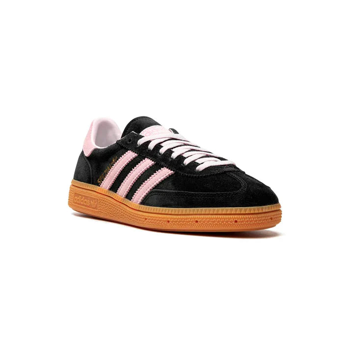 HandCourt Spezial Low – Black Suede & Pink Heritage Trainer