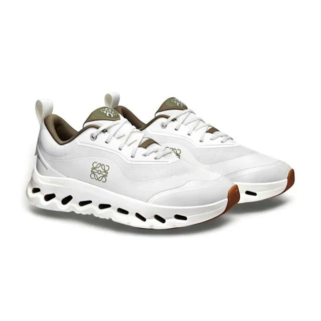 AEROLUX Cloud-Cushion Runner – White & Khaki