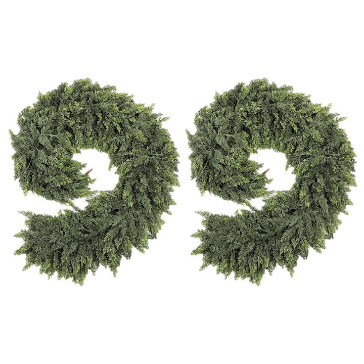 EverCedar™ – 6FT Real-Touch Artificial Cedar Garland (Set of 2)