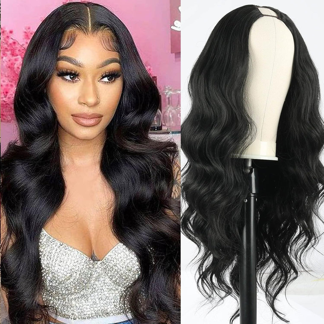 Curly Long Hair Wig – 26" Voluminous Shaggy Waves 3-in-1 Blend