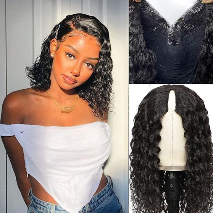 Curly Long Hair Wig – 26" Voluminous Shaggy Waves 3-in-1 Blend