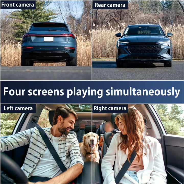 4-Channel Car Dash Cam – 1080P HD DVR with Night Vision & 64GB Memory