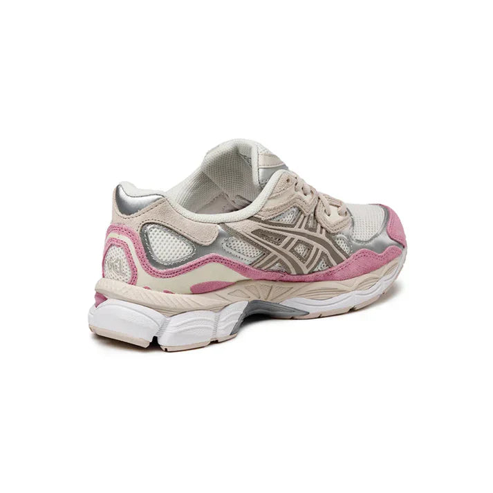 AeroNexa Gel-Fusion Retro Runner – Cream Mineral & Pink Y2K Sneaker