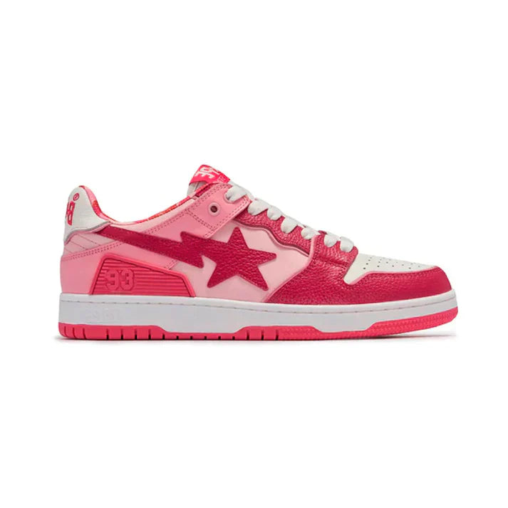StarVolt Retro Court Low – Pink Gradient Leather Streetwear Sneaker