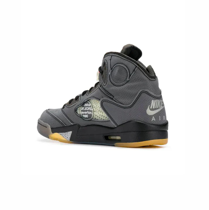 NightForm Void-5 Tech Mesh High-Top Sneaker | Charcoal & Gum Retro Tech Style