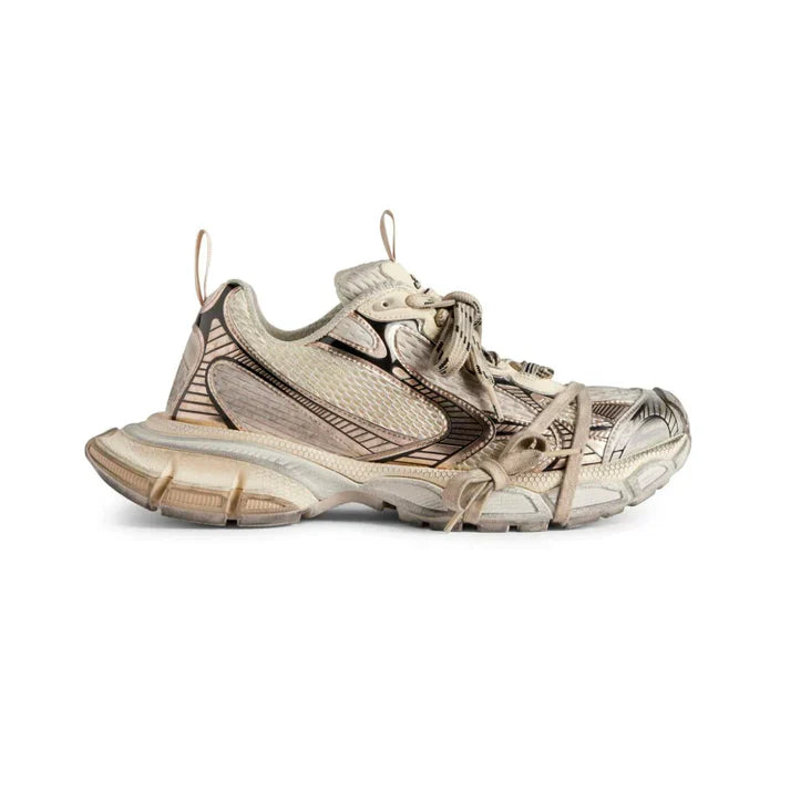 TerraVant Trail-Tech 3XL Runner – Beige Chunky Mesh Trail Sneaker