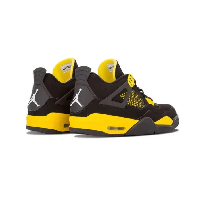 VoltForge Aero-4 Retro Mesh Sneaker | Bold Black & Yellow High-Top