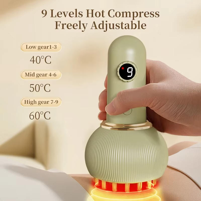 Handheld Body Massager – Anti-Cellulite & Lymphatic Drainage with Heat & Vibration