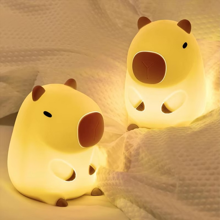Capybara Night Light – Cute Silicone Touch Lamp for Kids Room | USB Rechargeable