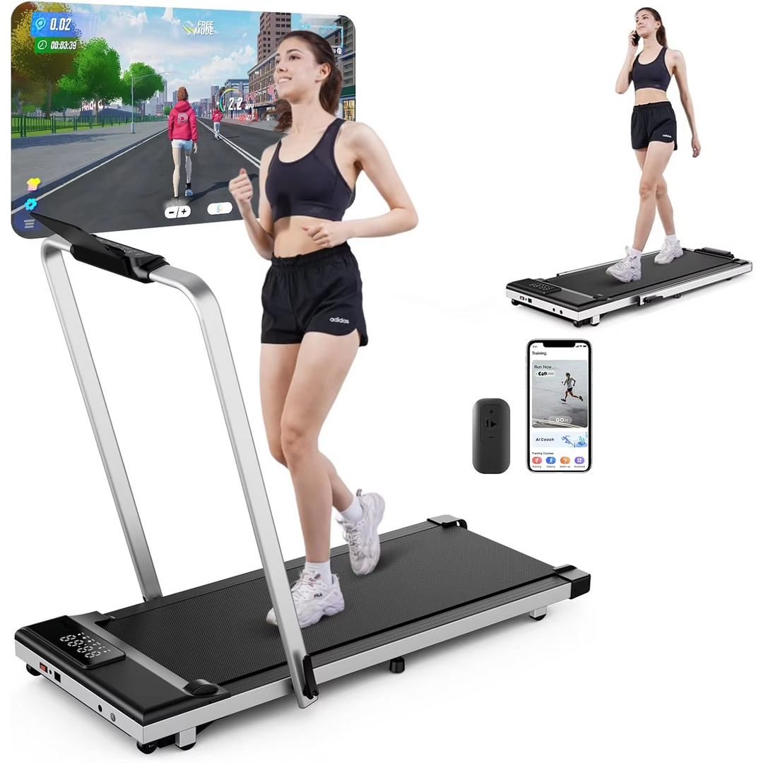 3-in-1 Walking Pad Treadmill – Foldable Quiet Under-Desk Fitness Machine 3.0HP