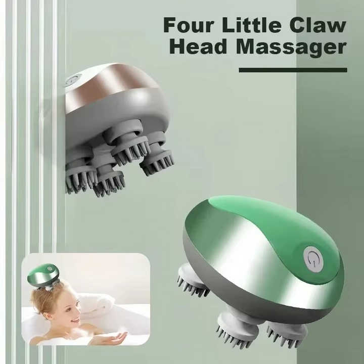 Electric Head & Scalp Massager – Waterproof Kneading Hair Spa | USB Rechargeable