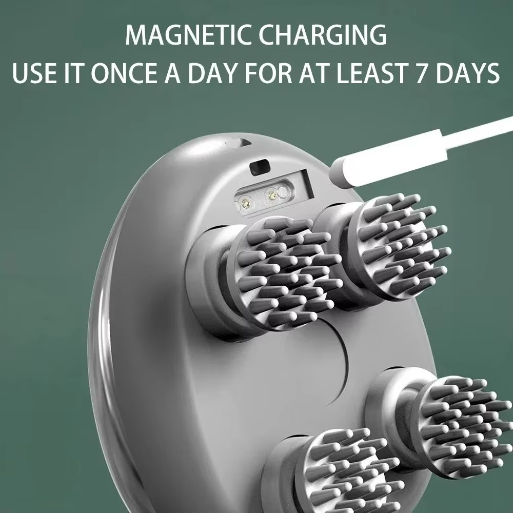 Electric Head & Scalp Massager – Waterproof Kneading Hair Spa | USB Rechargeable