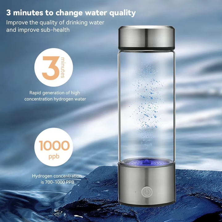 Hydrogen Water Bottle – Portable Hydrogen Generator for Healthy Hydration | USB