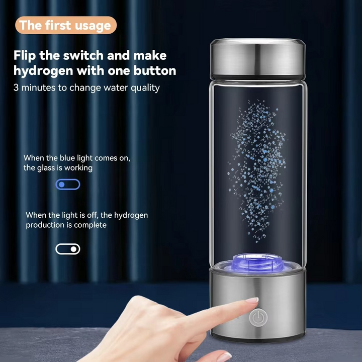 Hydrogen Water Bottle – Portable Hydrogen Generator for Healthy Hydration | USB