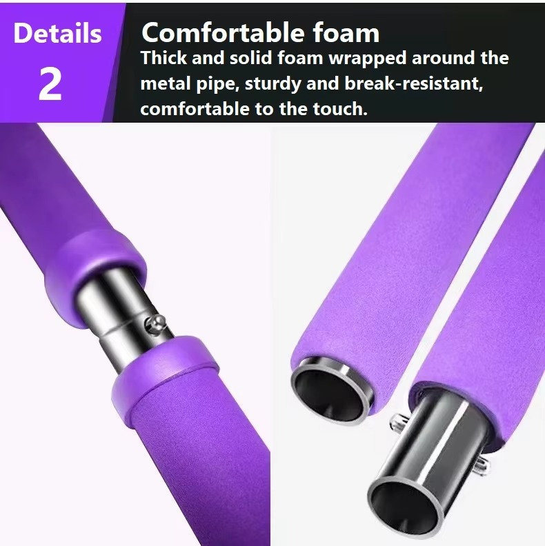 Pilates Bar Resistance Kit – Home Workout Full-Body Trainer with Tension Bands