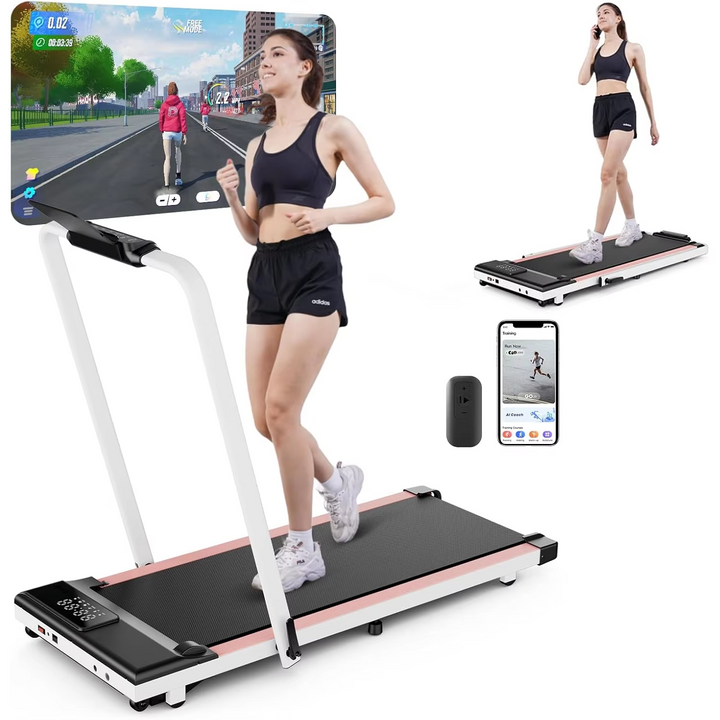 3-in-1 Walking Pad Treadmill – Foldable Quiet Under-Desk Fitness Machine 3.0HP
