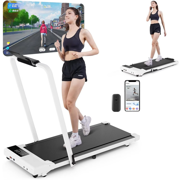 3-in-1 Walking Pad Treadmill – Foldable Quiet Under-Desk Fitness Machine 3.0HP