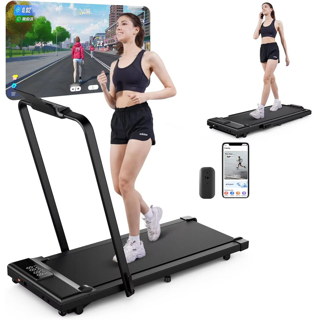3-in-1 Walking Pad Treadmill – Foldable Quiet Under-Desk Fitness Machine 3.0HP
