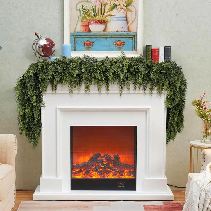 EverCedar™ – 6FT Real-Touch Artificial Cedar Garland (Set of 2)