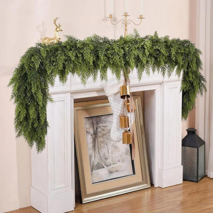 EverCedar™ – 6FT Real-Touch Artificial Cedar Garland (Set of 2)