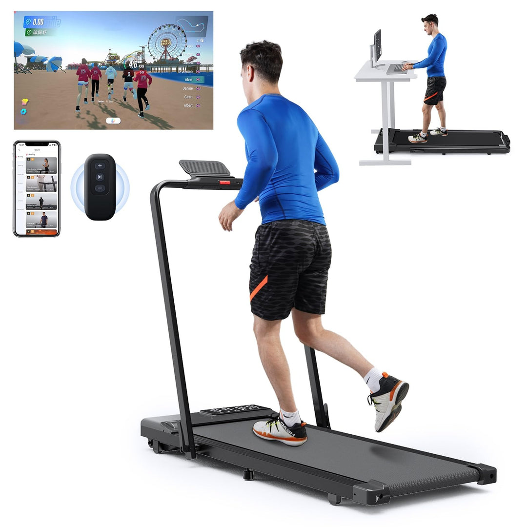 3-in-1 Walking Pad Treadmill – Foldable Quiet Under-Desk Fitness Machine 3.0HP
