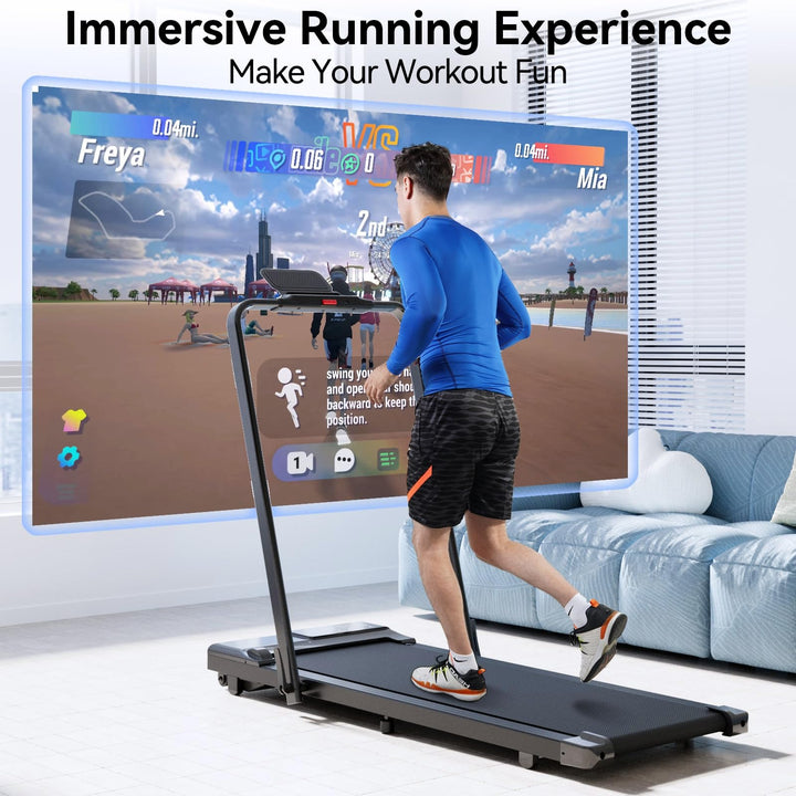 3-in-1 Walking Pad Treadmill – Foldable Quiet Under-Desk Fitness Machine 3.0HP