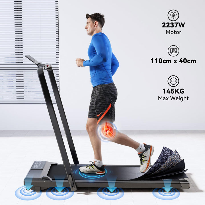 3-in-1 Walking Pad Treadmill – Foldable Quiet Under-Desk Fitness Machine 3.0HP