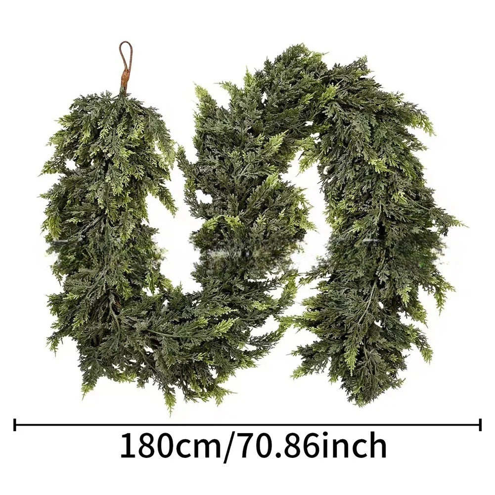EverCedar™ – 6FT Real-Touch Artificial Cedar Garland (Set of 2)