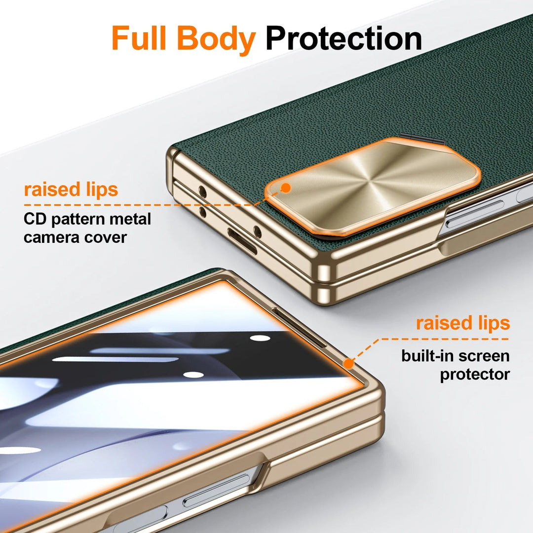Opus® - Leather Armor Magnetic Hinge Galaxy Z Fold 7 Case