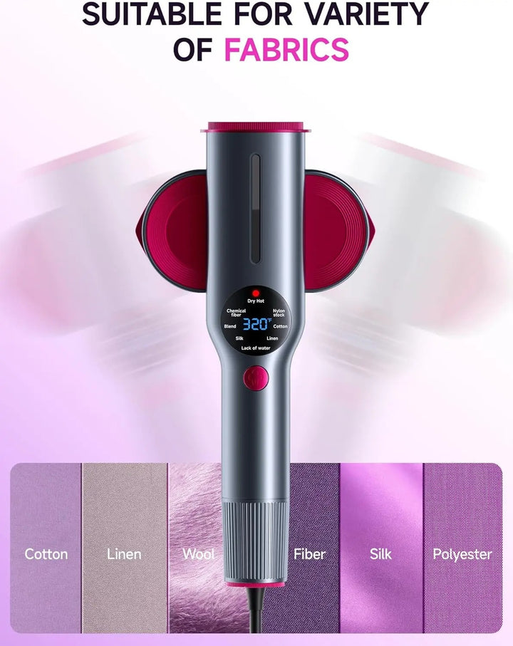 SteamEase™ – Portable Garment Steamer with LCD Display (7 Modes)