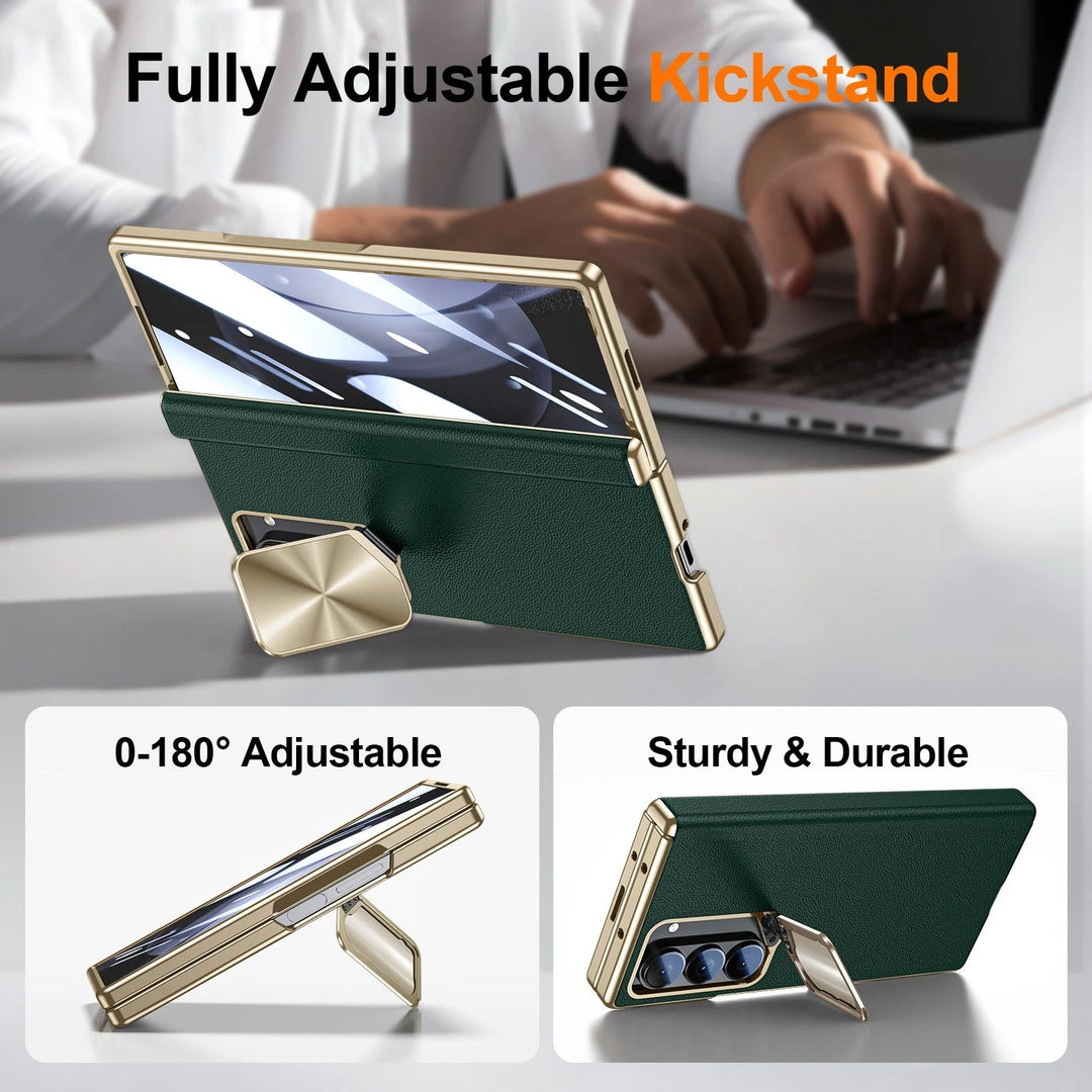 Opus® - Leather Armor Magnetic Hinge Galaxy Z Fold 7 Case