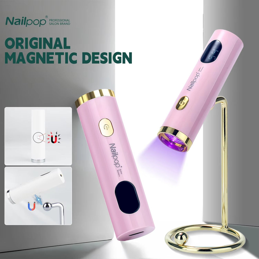 Portable UV Nail Lamp – Rechargeable Gel Polish Curing Light | Magnetic Design