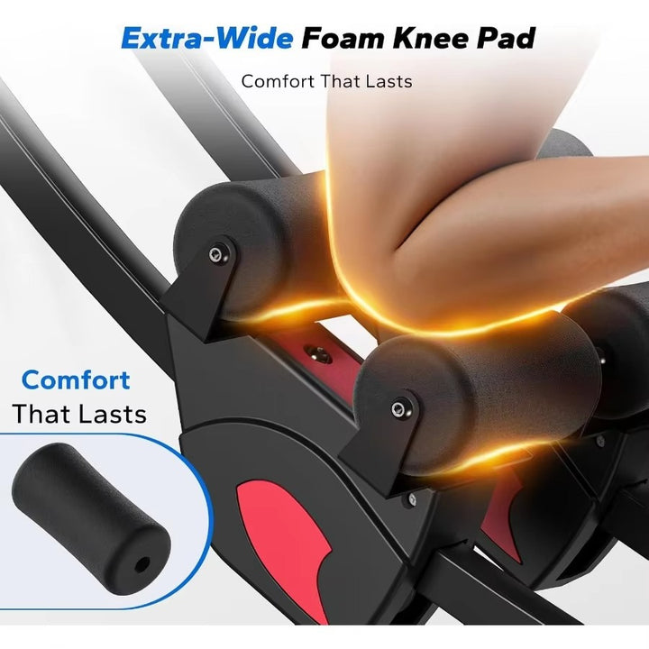 Dual Track Adjustable Ab Trainer – Foldable Core & Waist Shaper with LCD Monitor