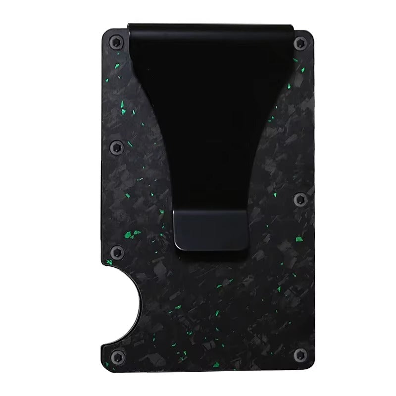 Slim Carbon Fiber Wallet – RFID Blocking Metal Card Holder for Men | Minimalist