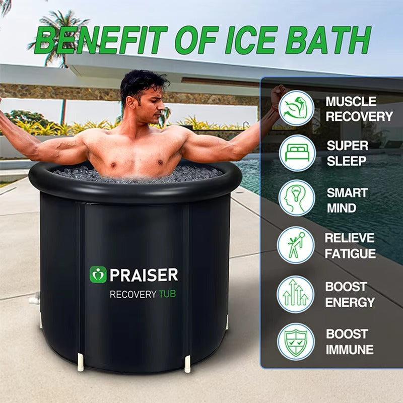Foldable Ice Bath Tub – Portable Cold Plunge Barrel for Muscle Recovery | Inflatable
