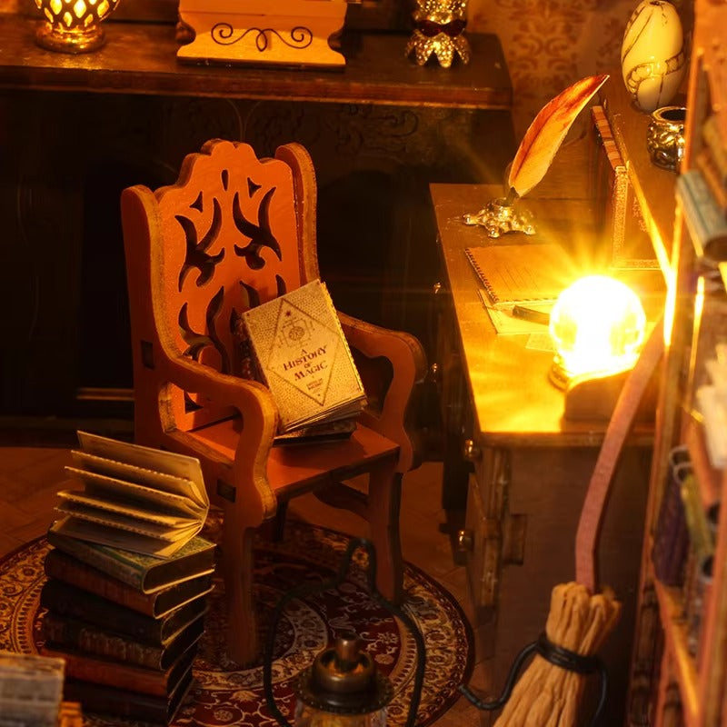 DIY Book Nook Kit – Wooden Magic House Miniature with LED Lights