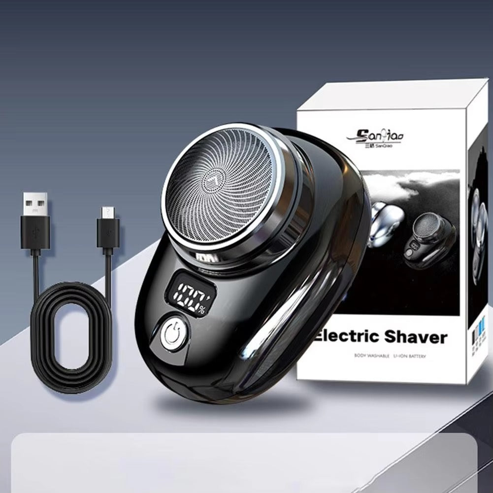 Mini Electric Travel Shaver – Portable Rechargeable Beard Razor for Men