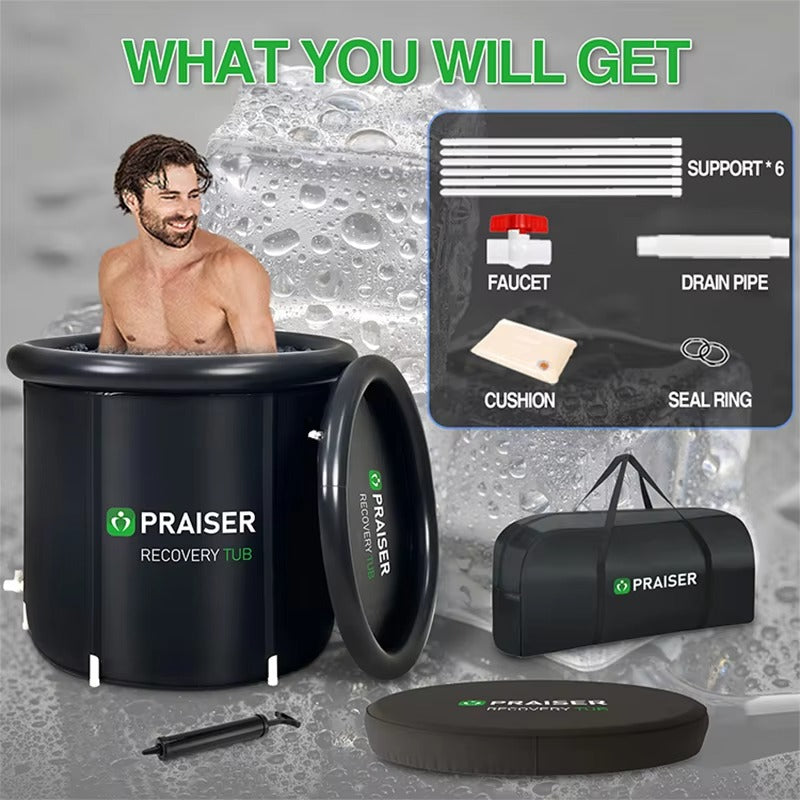 Foldable Ice Bath Tub – Portable Cold Plunge Barrel for Muscle Recovery | Inflatable