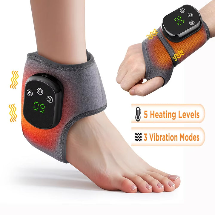 Electric Hand & Foot Massager – Heated Vibration Therapy Wrap for Pain Relief