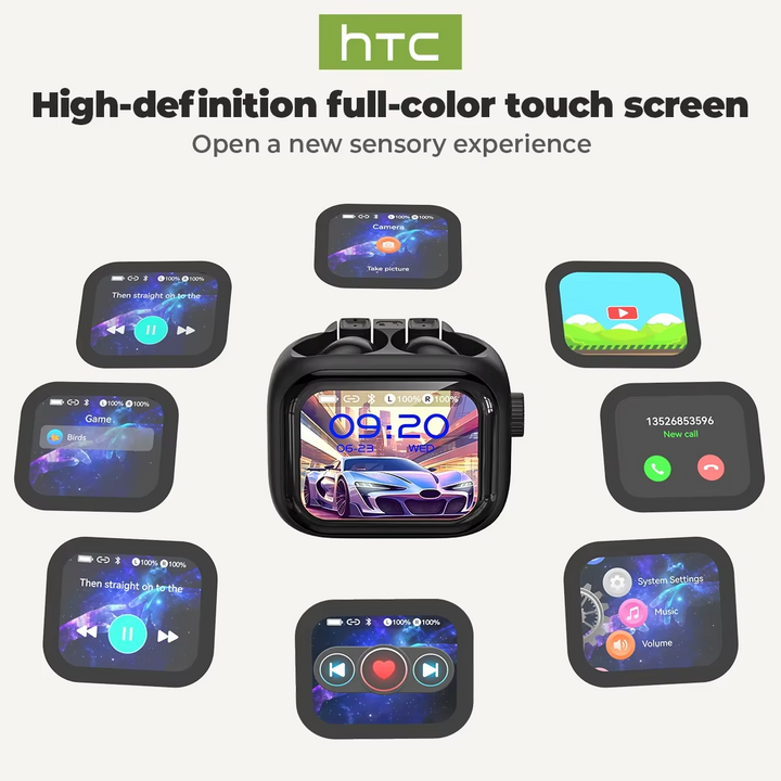 Wireless Bluetooth 5.4 Earphones – Waterproof Hi-Fi Sound with LED Display & Mic