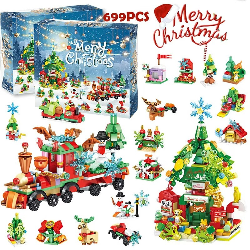 Christmas Advent Calendar – 24-Day DIY Train Toy Countdown Gift Set
