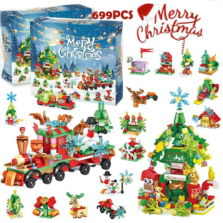 Christmas Advent Calendar – 24-Day DIY Train Toy Countdown Gift Set