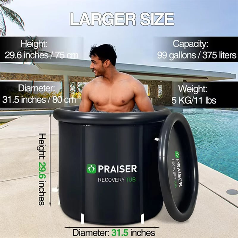 Foldable Ice Bath Tub – Portable Cold Plunge Barrel for Muscle Recovery | Inflatable