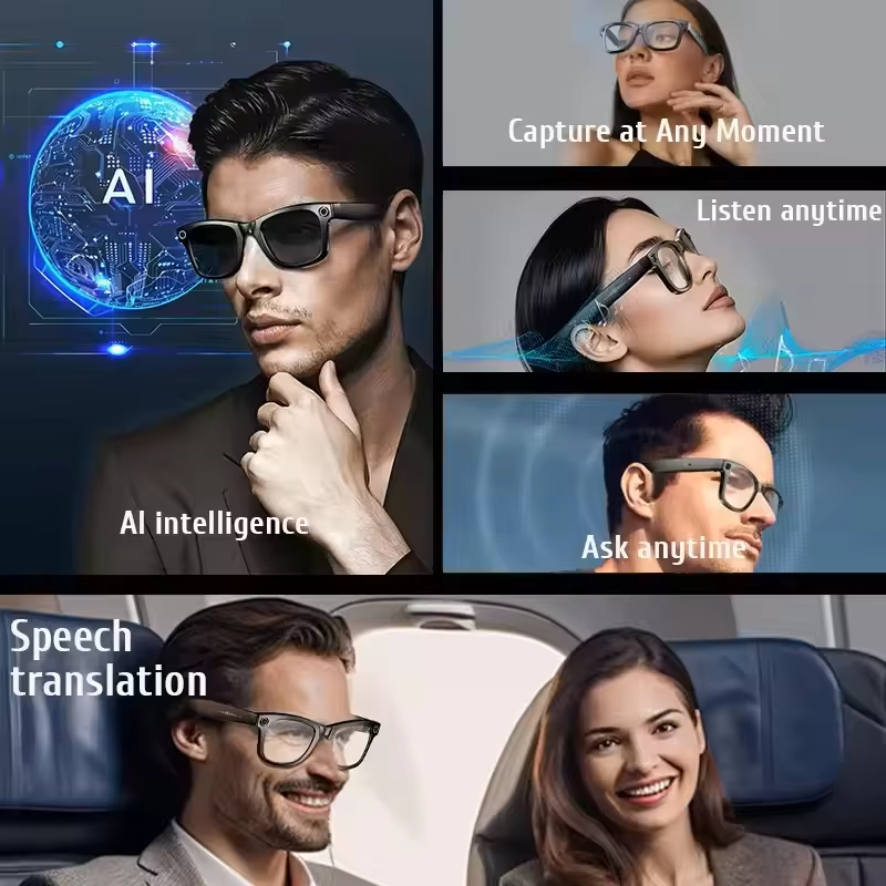 Smart AI Camera Glasses – 8MP Hands-Free Photo & Translation Wearable