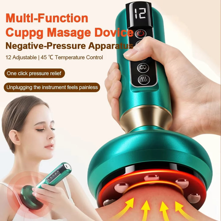 Electric Cupping Massager – Heating Vacuum Therapy & Fat Burner | Body Relaxation