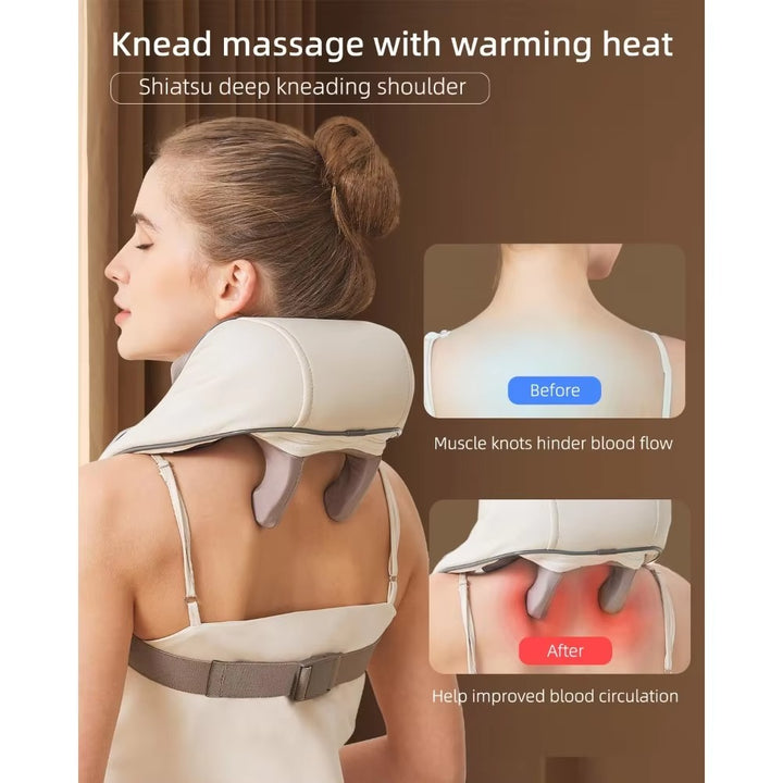 Electric Massage Shawl – 3D Kneading Heated Neck & Shoulder Relaxation Device