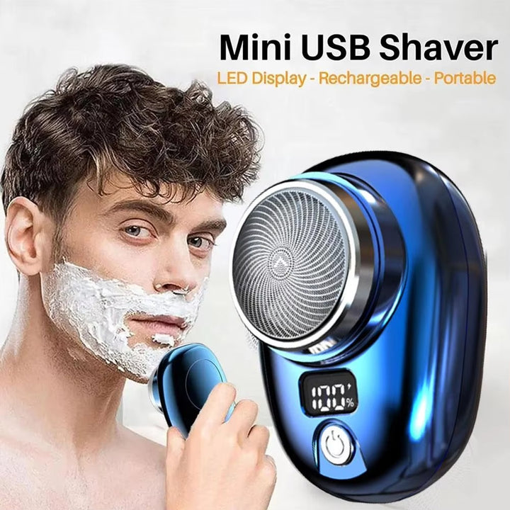 Mini Electric Travel Shaver – Portable Rechargeable Beard Razor for Men